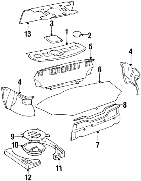Interior Trim - Rear Body for 1997 Lexus SC300 #0