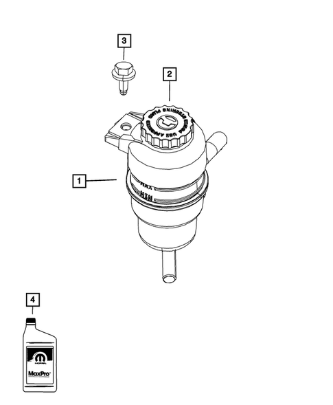 Power Steering Pump and Reservoir for 2014 Dodge Journey #1