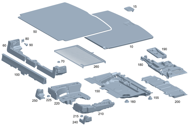 2476805207 - Interior Trim/Exterior Detachable Parts: Protective Mat for Mercedes-Benz Image