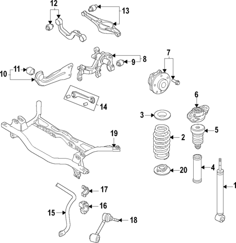 Rear Suspension for 2009 Volkswagen Rabbit #6