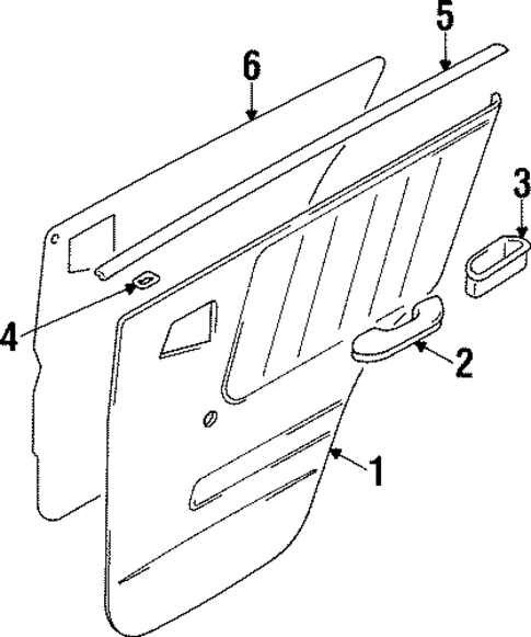 Interior Trim - Rear Door for 1997 Suzuki Sidekick #0