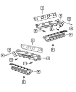 53013856AC - 5.7L Gas; Engine: Exhaust Manifold Shield, Right Side for Mopar Image image