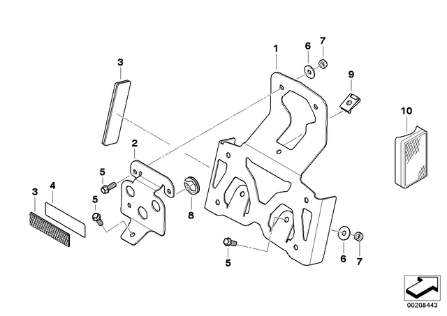63147714548 - : Mount For Taillight - US for BMW-Motorrad Image