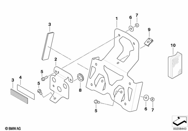 63147714548 - : Mount For Taillight - US for BMW-Motorrad Image