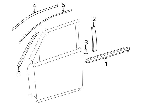 Exterior Trim - Front Door for 2016 Toyota 4Runner #0
