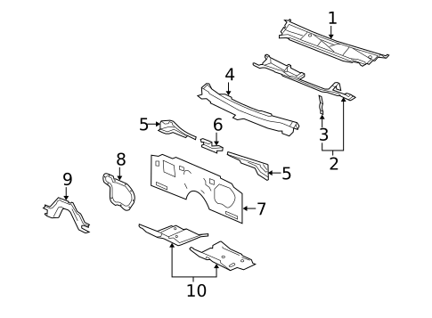 Cowl for 2009 Cadillac SRX #0