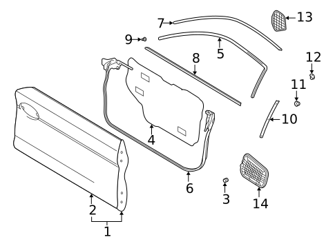 Door & Components for 2005 Hyundai Tiburon #0