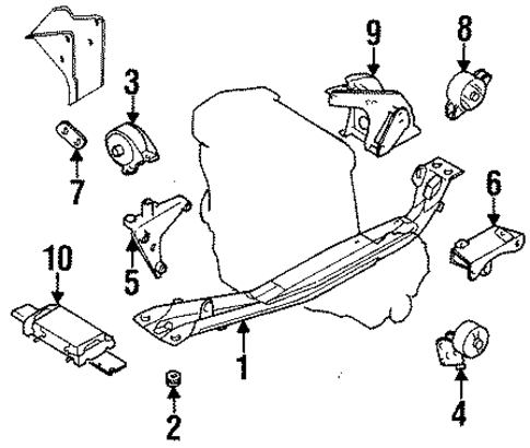 Engine & Trans Mounting for 1997 Nissan 200SX #1