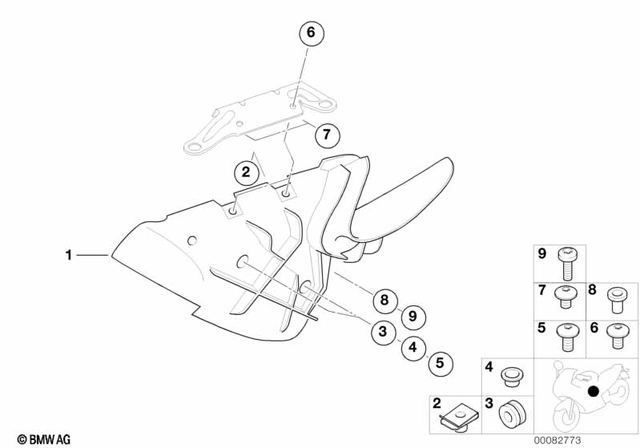 46632328795 - Frame and Mounting Parts: Air Duct, Left -  for BMW-Motorrad Image