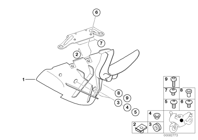 46632328795 - : Air Duct, Left for BMW-Motorrad Image