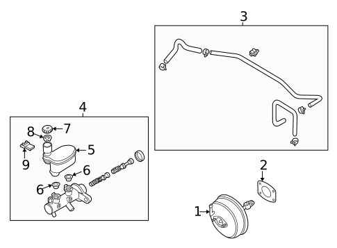 Master Cylinder - Components On Dash Panel for 2006 Nissan Maxima #0