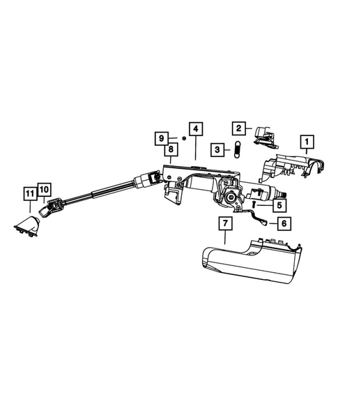 Steering Column and Intermediate Shaft for 2012 Dodge Journey #0