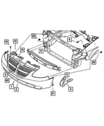 4857883AA - Frames and Bumpers: Front Energy Absorber for Mopar Image