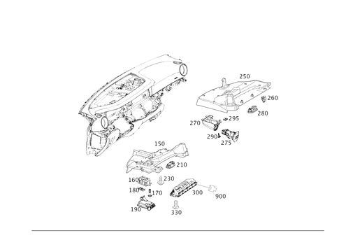 Instrument Panel Detachable Parts for 1999 Mercedes-Benz E 300 #0