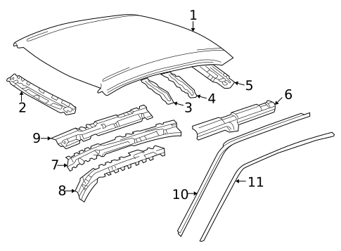 Roof & Components for 2002 Toyota Corolla #1