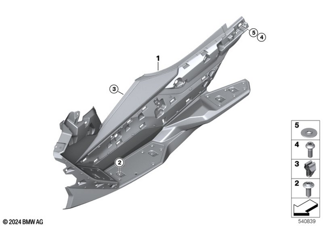 46638558574 - Frame and Mounting Parts: Running Board, Right -  for BMW-Motorrad Image image