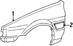 538011E360 - Body: Fender for Toyota: Corolla Image