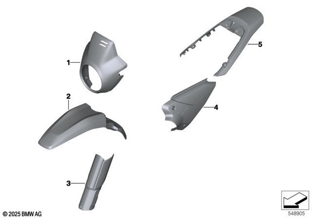 46615B50DB4 - Body Equipment: Front Wheel Fender - Sandrover uni for BMW-Motorrad Image