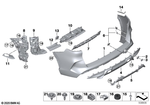 51128081617 - Vehicle Trim: Bumper Trim Panel, Primed, Rear for BMW: X5 M Image image