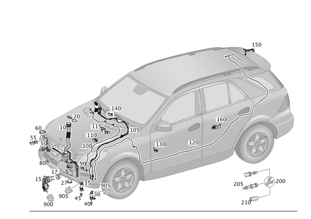 1648690421 - Windshield Washer System, Emergency Equipment: Pump for Mercedes-Benz Image image