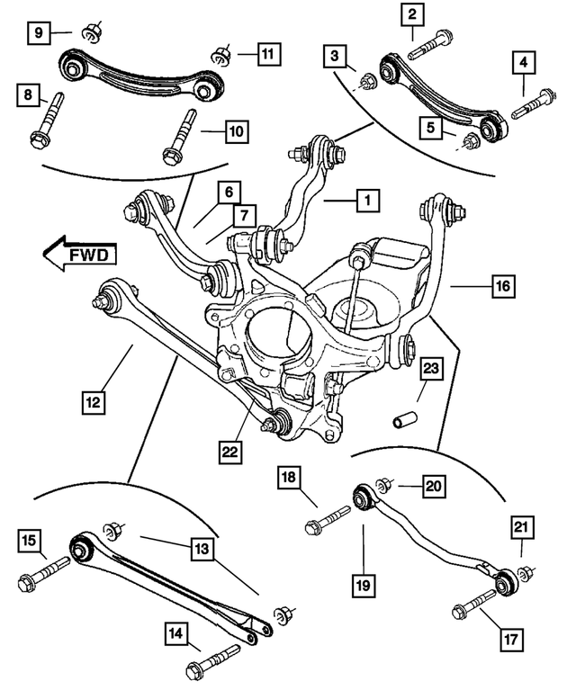 4782536AB - Rear Suspension: Camber Link, Right for Mopar Image