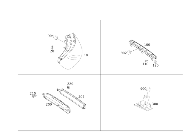 190906150164 - Electrical System: Rear Lamp Combination for Mercedes-Benz Image image