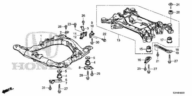 Front Sub Frame - Rear Beam for 2016 Honda Accord #0