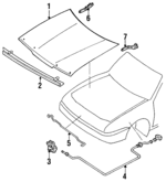 GJY152310A - Body: Hood for Mazda: 626, MX-6 Image