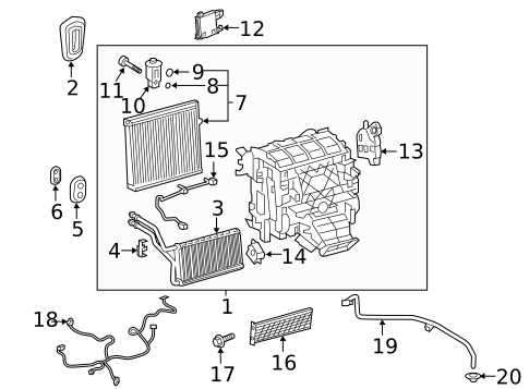 Evaporator & Heater Components for 2022 Toyota RAV4 #0