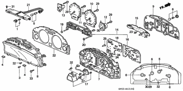 Meter Components for 1995 Acura Legend #0
