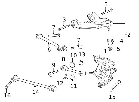 Rear Suspension for 2017 Acura TLX #1