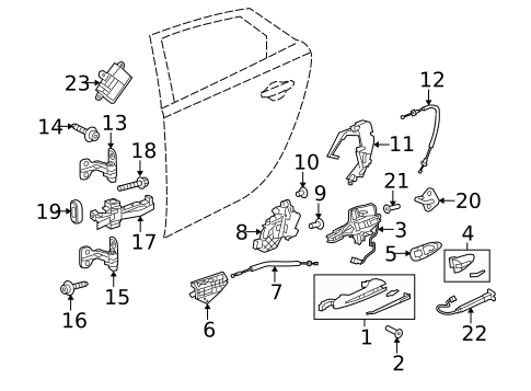 Rear Door for 2013 Jaguar XJ #0