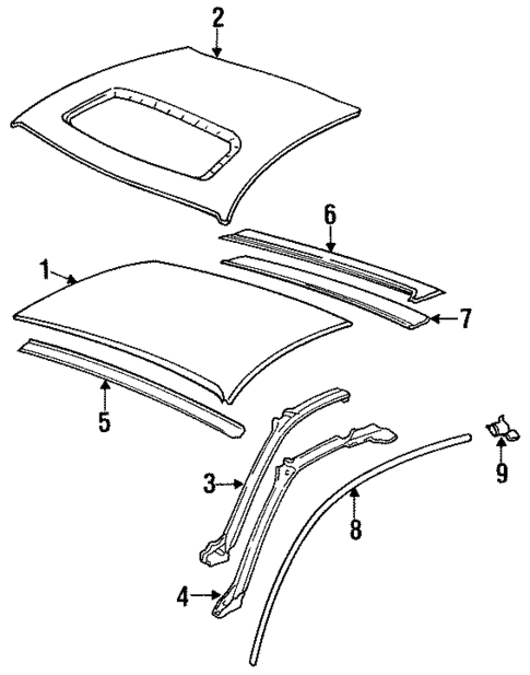 Roof & Components for 1995 Porsche 928 #0