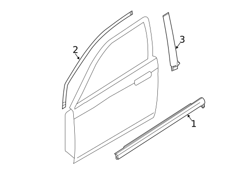 Exterior Trim - Front Door for 2015 Mazda 5 #0