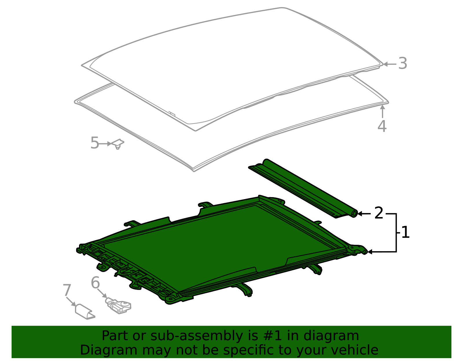 2021-2024 Toyota Venza Sunroof Frame 63203-48210-C0 | Toyota Parts