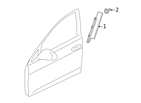 Exterior Trim - Front Door for 2015 Volkswagen Golf #0