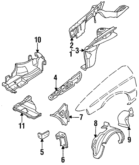 Inner Components for 1994 Kia Sephia #0