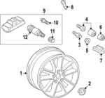 9J1907255 - : TPMS Sensor for Audi: RS3, RS7 Sportback Image