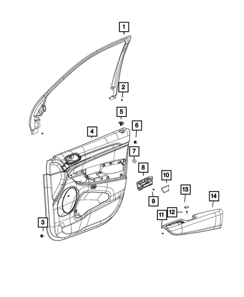 Door Trim Panels-Front and Rear for 2019 Dodge Durango #0