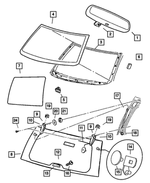 55157463AA - Body Sheet Metal Except Doors: Inside Rear View Mirror for Mopar Image