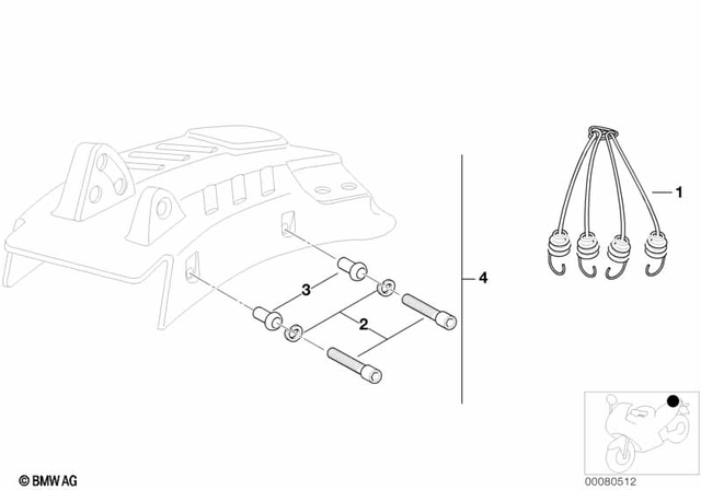 71607650372 - Frame and Mounting Parts: Set of Screws for Comfort Saddle - M6X45 for BMW-Motorrad Image