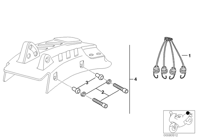 71607650372 - Frame and Mounting Parts: Set of Screws for Comfort Saddle - M6X45 for BMW-Motorrad Image