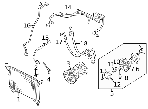 A/C Clutch & Compressor for 2000 Mazda MPV #0