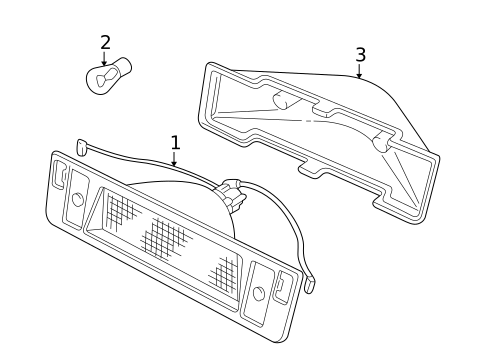 High Mounted Stop Lamp for 2004 Land Rover Discovery #0