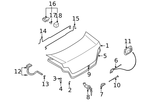 Trunk for 2004 Subaru Impreza #0