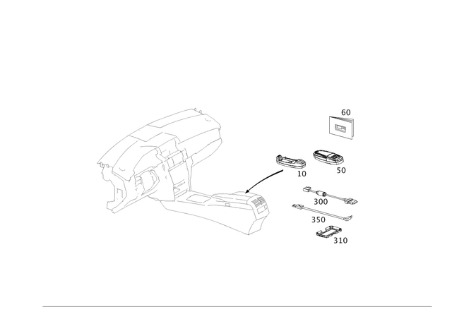 2128200751 - Telephony: Mount for Mercedes-Benz: CLS400, CLS550, CLS63 AMG, CLS63 AMG S, E250, E350, E400, E550, E63 AMG, E63 AMG S, GLK250, GLK350, SL400, SL450, SL550, SL63 AMG, SL65 AMG, SLS AMG Image