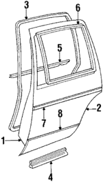 25609762 - Body: Door Shell for Cadillac: 60 Special, DeVille, Fleetwood Image