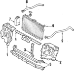 4601SD2A01ZZ - Cooling System: Side Baffle for Acura: Integra Image