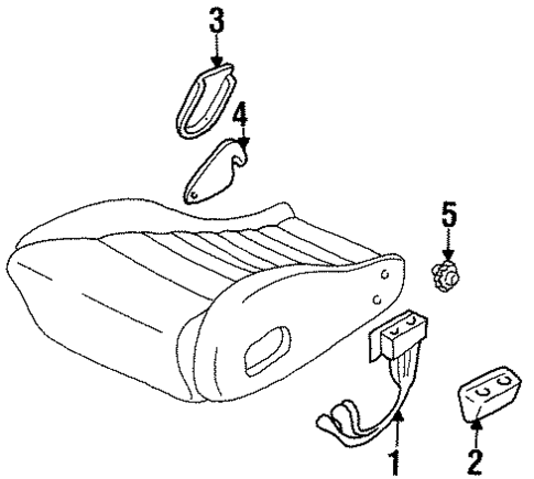 Front Seat Components for 1990 Nissan 300ZX #0