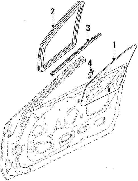 Vent Glass & Hardware for 1991 Mazda RX-7 #0